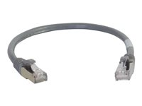 C2G Cat6a Booted Shielded (STP) Network Patch Cable - Cable de interconexión - RJ-45 (M) a RJ-45 (M) - 30 m - STP - CAT 6a - moldeado, sin enganches, trenzado - gris 89925