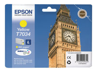 Epson T7034 - Tamaño L - amarillo - original - blíster - cartucho de tinta - para WorkForce Pro WP-4015, WP-4025, WP-4095, WP-4515, WP-4525, WP-4535, WP-4545, WP-4595 C13T70344010