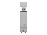 IronKey Basic S1000 - Unidad flash USB - cifrado - 16 GB - USB 3.0 - FIPS 140-2 Level 3 - Conforme a la TAA IKS1000B/16GB