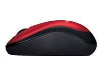 Logitech M185 - Ratón - óptico - inalámbrico - 2.4 GHz - receptor inalámbrico USB - rojo 910-002237