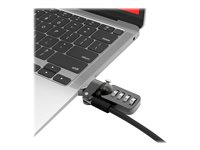 Compulocks MacBook Air M1 2020 Lock Adapter With Combination Lock - Adaptador de bloqueo de ranura de seguridad - with combo cable lock - plata MBALDG03CL