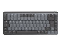 Logitech Master Series MX Mechanical Mini - Teclado - retroiluminación - inalámbrico - Bluetooth LE - QWERTZ - alemán - interruptor: Clicky - grafito 920-010773