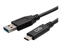 C2G 6in USB-C to USB-A SuperSpeed USB 5Gbps Cable M/M - Cable USB - USB Tipo A (M) a USB-C (M) - USB 3.2 Gen 1 - 30 V - 3 A - 15 cm - moldeado - negro C2G28874