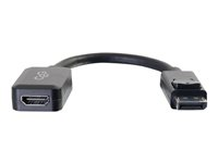 C2G 8in DisplayPort to HDMI Adapter Converter - M/F - Adaptador de vídeo - DisplayPort macho a HDMI hembra - 20.3 cm - blindado - negro 54322