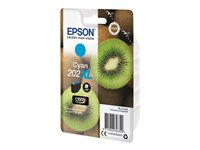 Epson 202XL - 8.5 ml - XL - cián - original - blíster con alarmas de RF/acústica - cartucho de tinta - para Expression Premium XP-6000, XP-6005 C13T02H24020